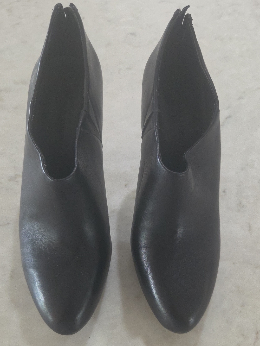 Banana Republic Women's Black Leather Ankle Boots - Sleek Slip-On Design